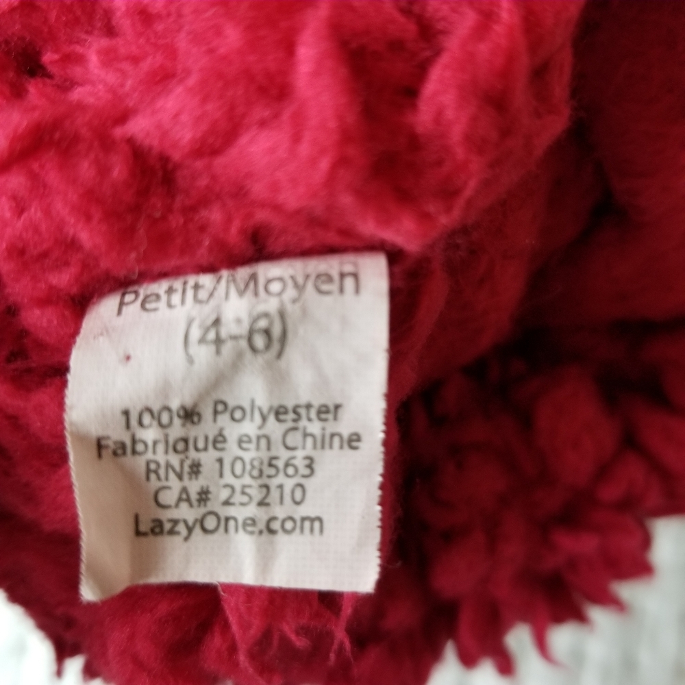 Lazy One Fuzzy Feet Happy Camper Slippers Camping… - image 2